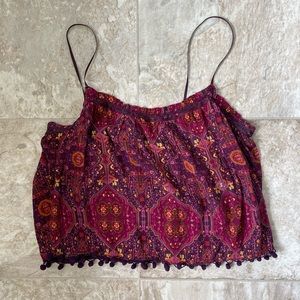 PacSun cropped boho/bohemian hippie crop top NWT